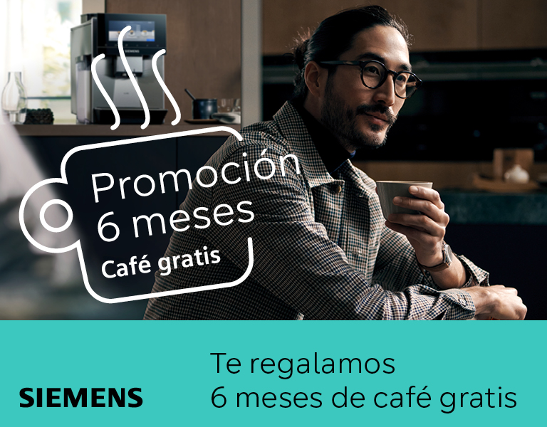 Llévate 6 meses de café gratis por la compra de tu cafetera superautomática Siemens